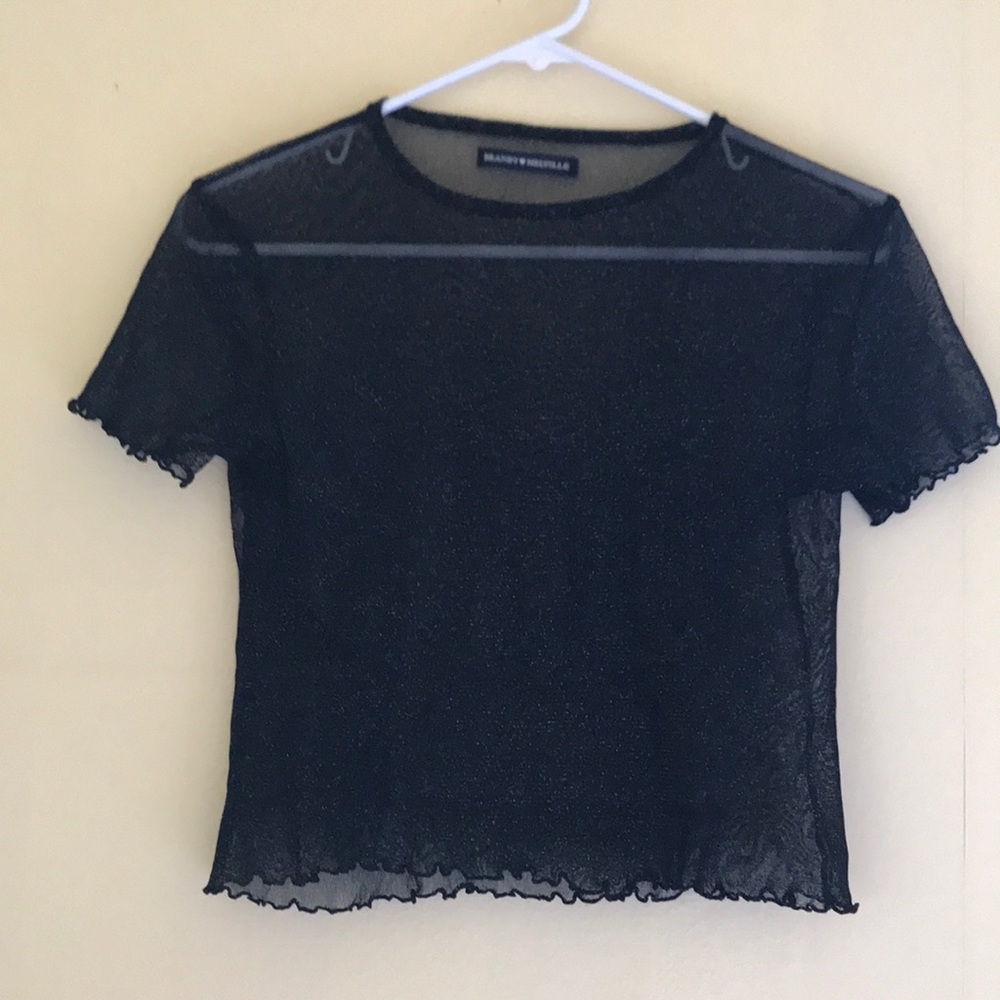 Glitter Mesh Top